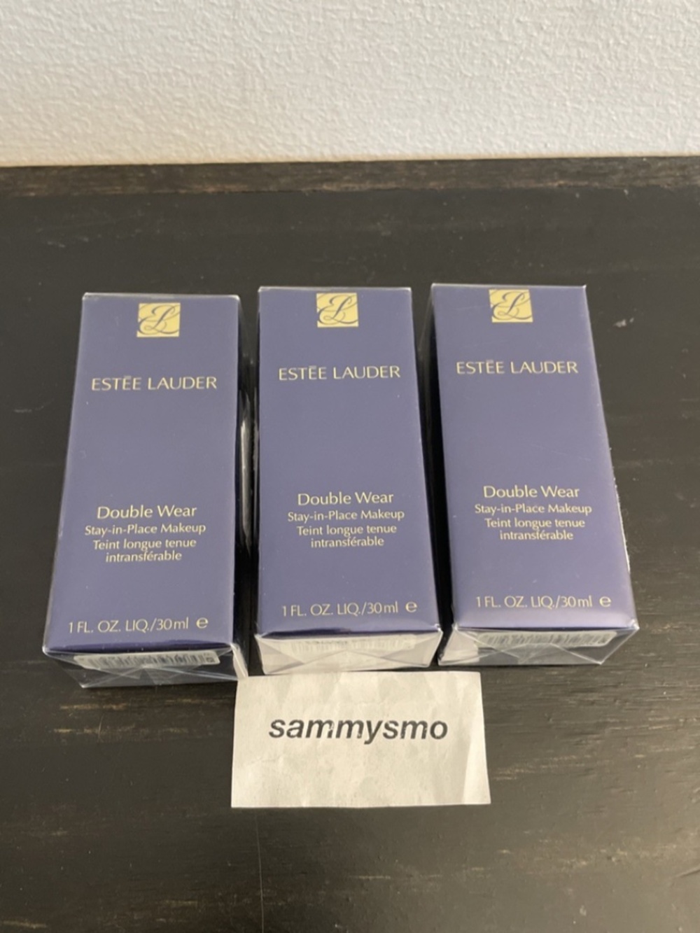 Estee Lauder Double Wear Stay In Place Makeup Foundation 1C0 Shell, ORIGINAL x3